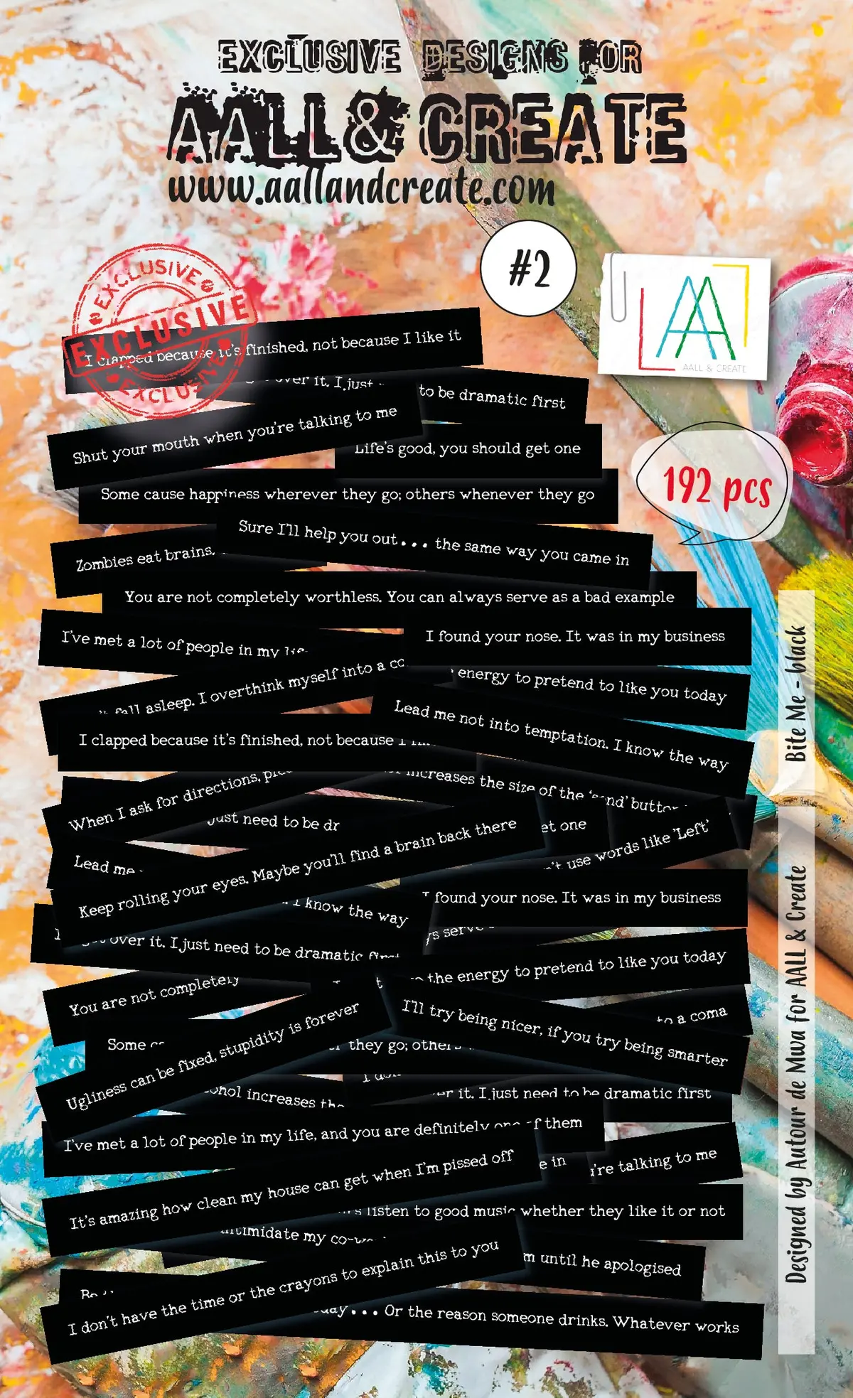 Aall And Create Ephemera - 002 - Bite Me Black 1