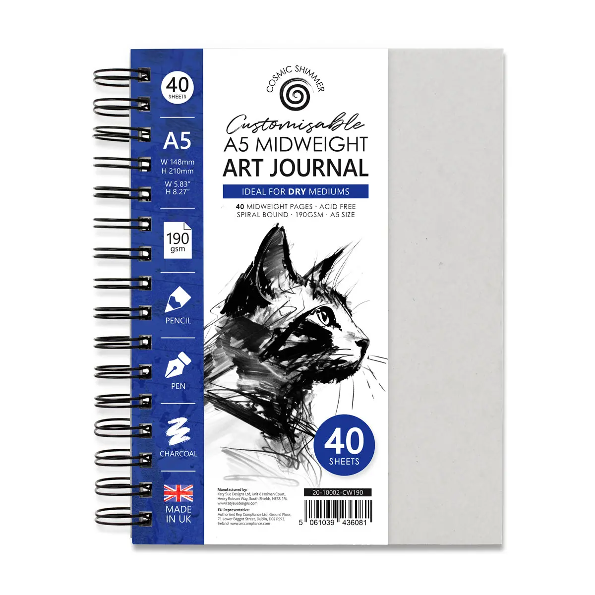 Cosmic Shimmer Customisable Midweight Art Journal, A5 190Gsm 1