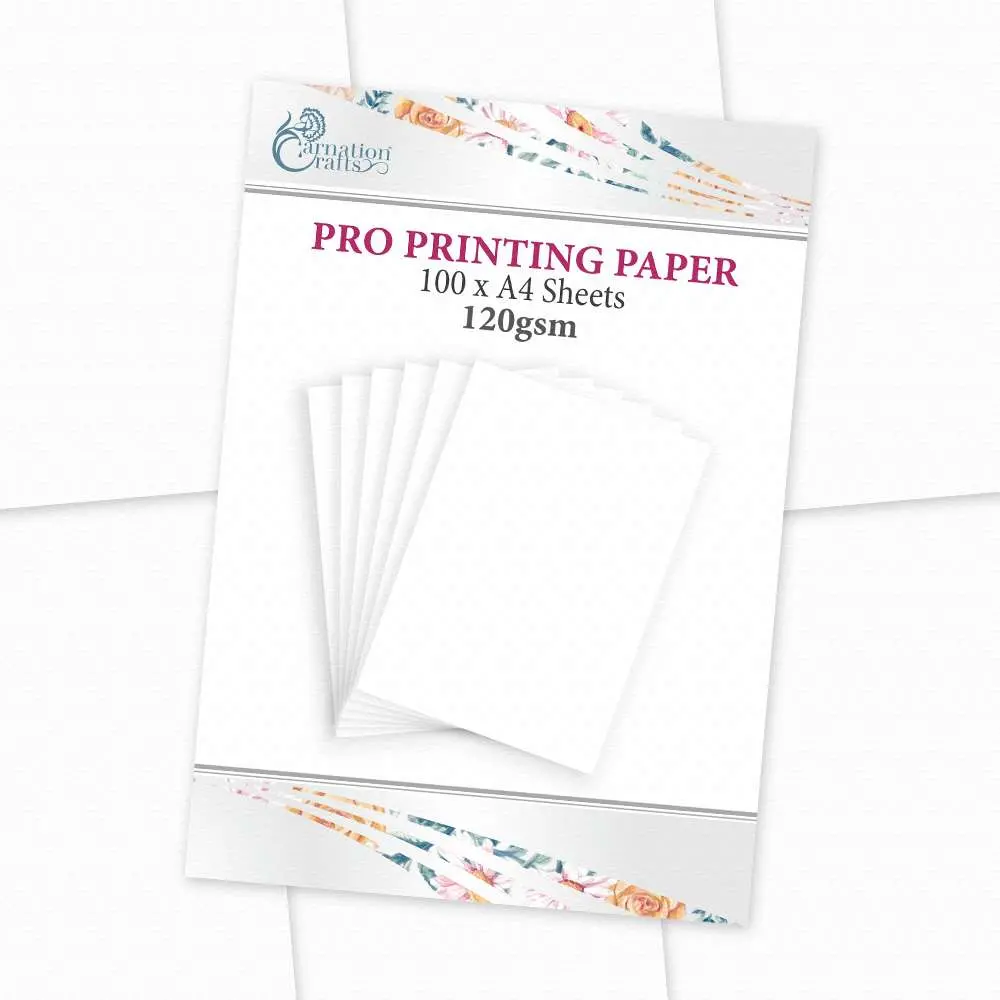 Carnation Crafts Pro Printing Paper 120Gm (100 A4 Sheets) 1