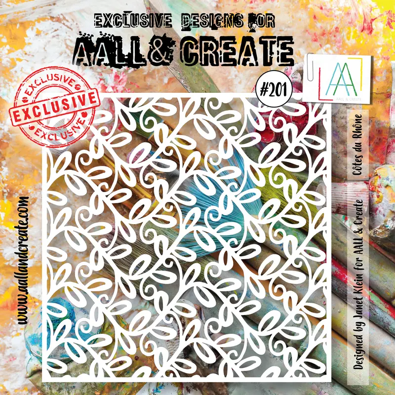 Aall And Create #201 - 6"X6" Stencil - Côtes Du Rhône 1