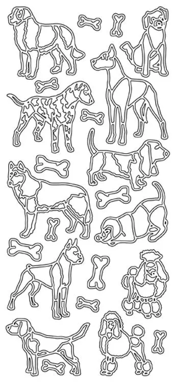 Peel-Off Stickers - Various Dogs 1
