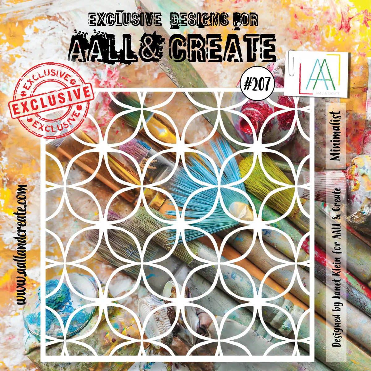 Aall And Create  6"X6" Stencil - 207 - Minimalist 1