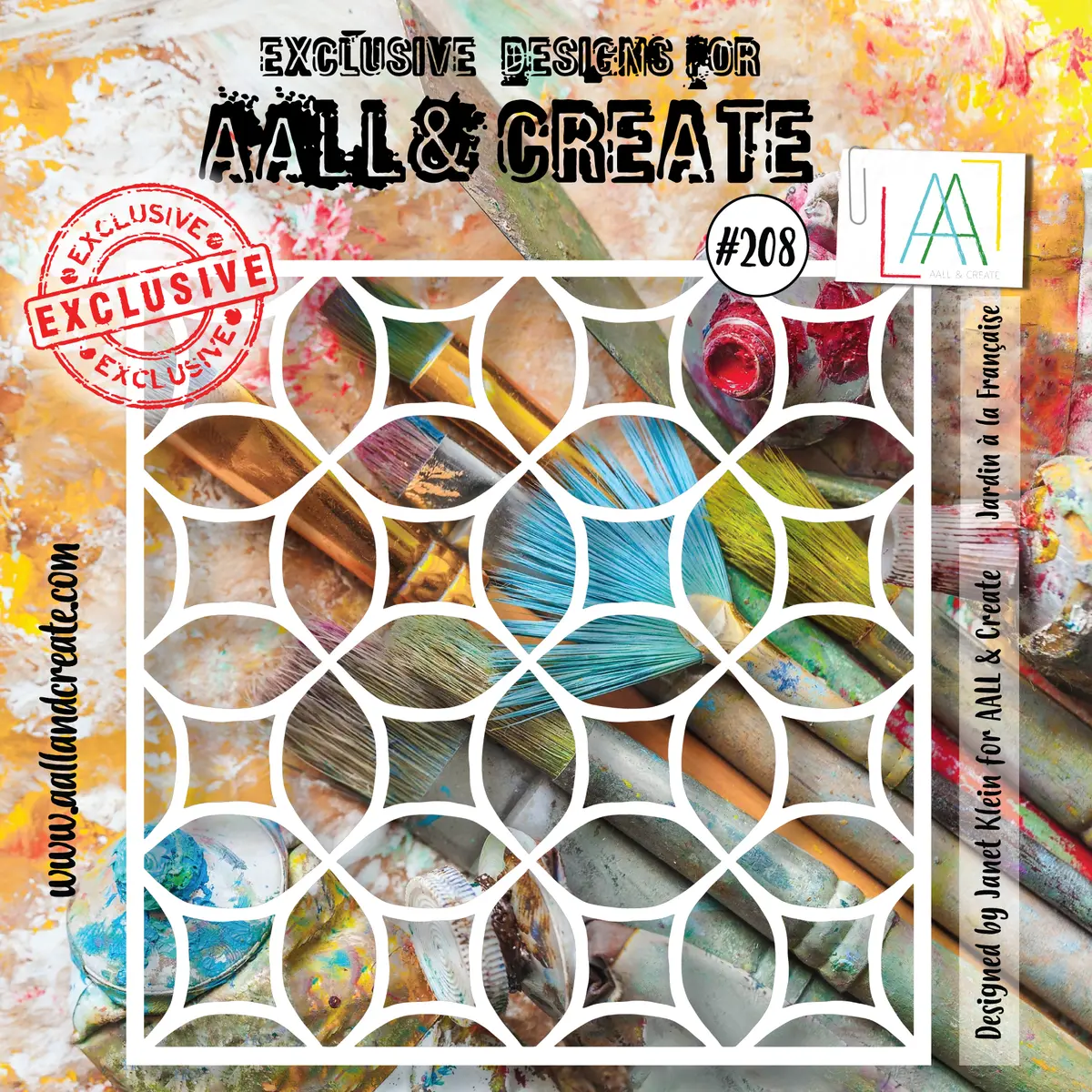 Aall And Create  6"X6" Stencil - 208 - Jardin À La Française 1