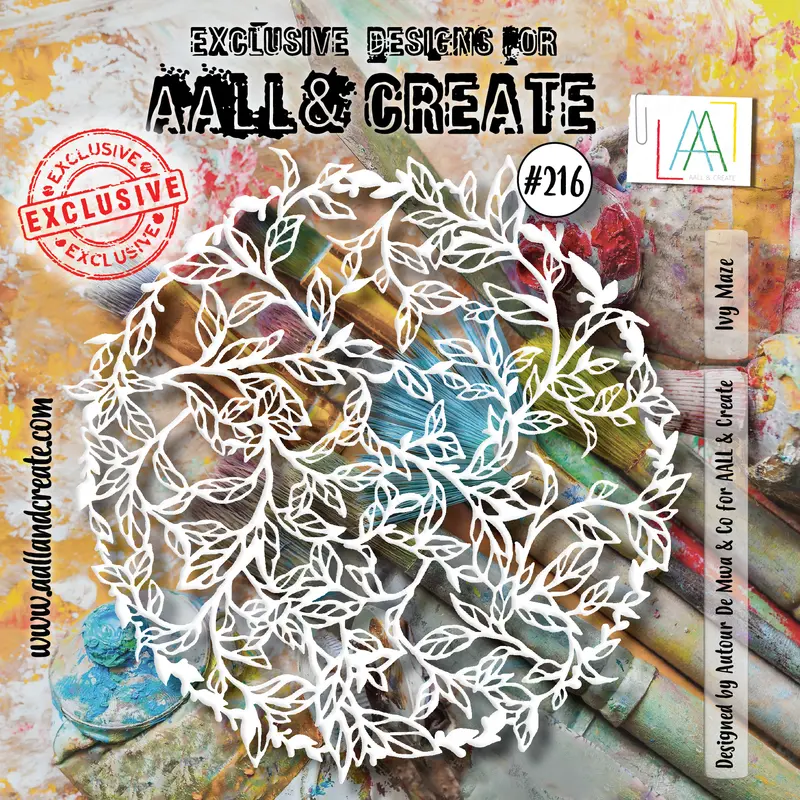 Aall And Create #216 - 6"X6" Stencil - Ivy Maze 1