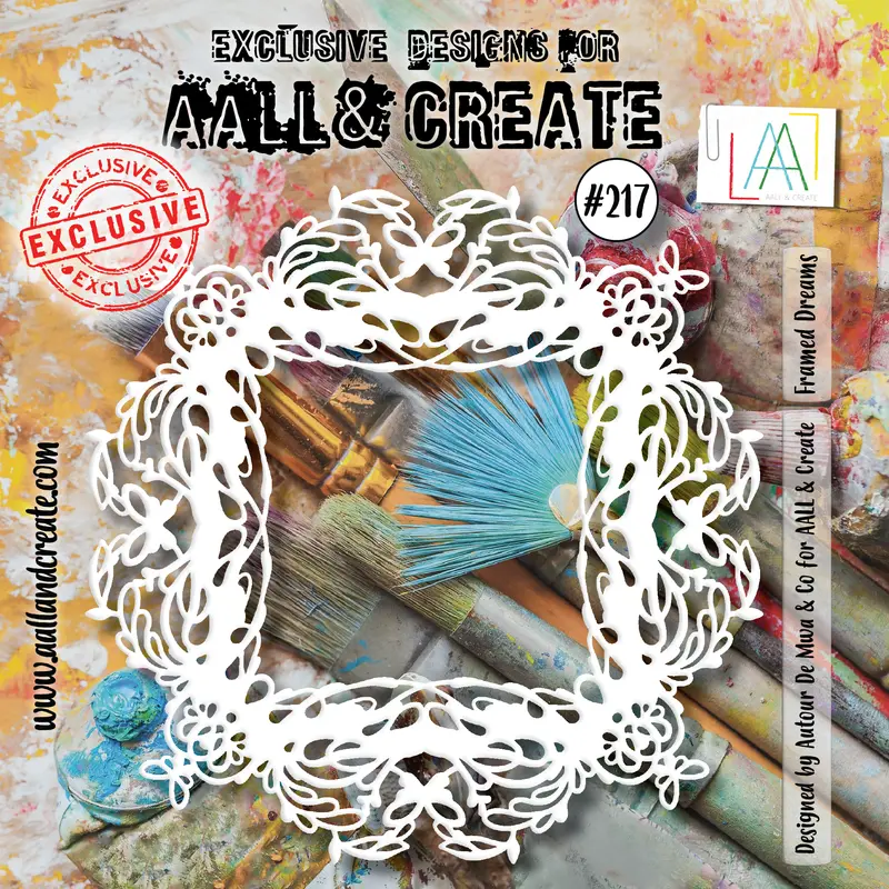 Aall And Create #217 - 6"X6" Stencil - Framed Dreams 1