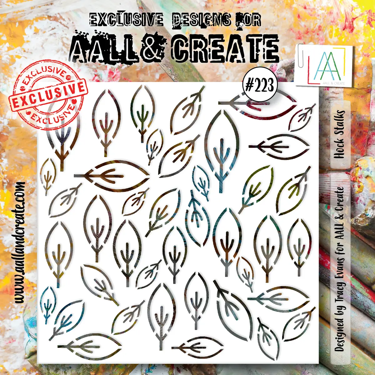 Aall And Create - 6"X6" Stencil - Hock Stalks 1