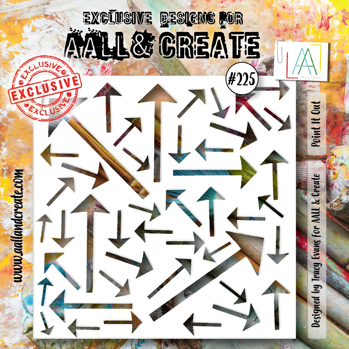 Aall And Create - 6"X6" Stencil - Point It Out 1