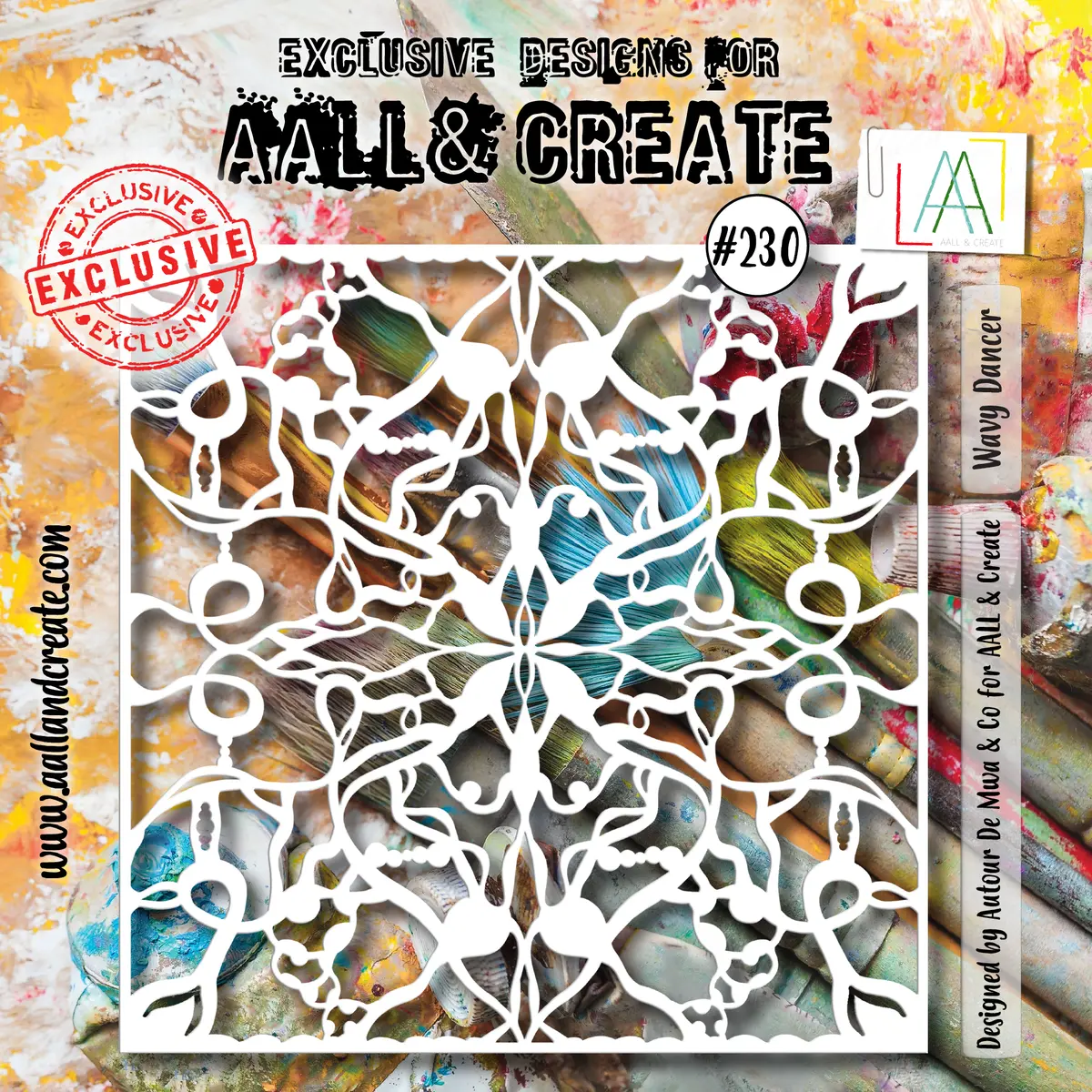 Aall And Create - 6"X6" Stencil - Wavy Dancer 1