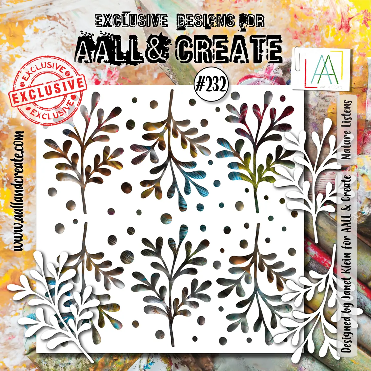 Aall And Create - 6X6 Stencil - Nature Listens 1