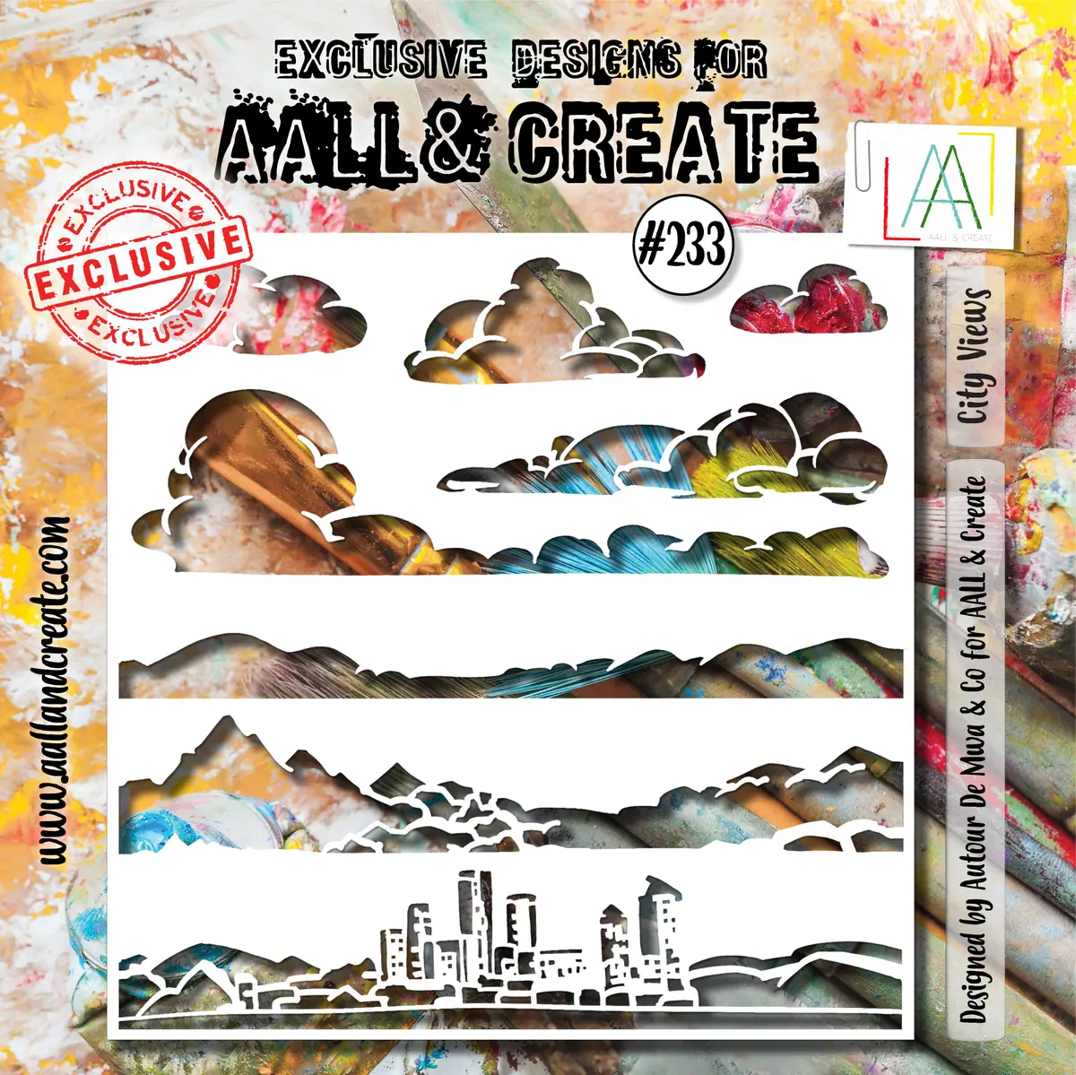 Aall And Create - 6"X6" Stencil - City Views 1