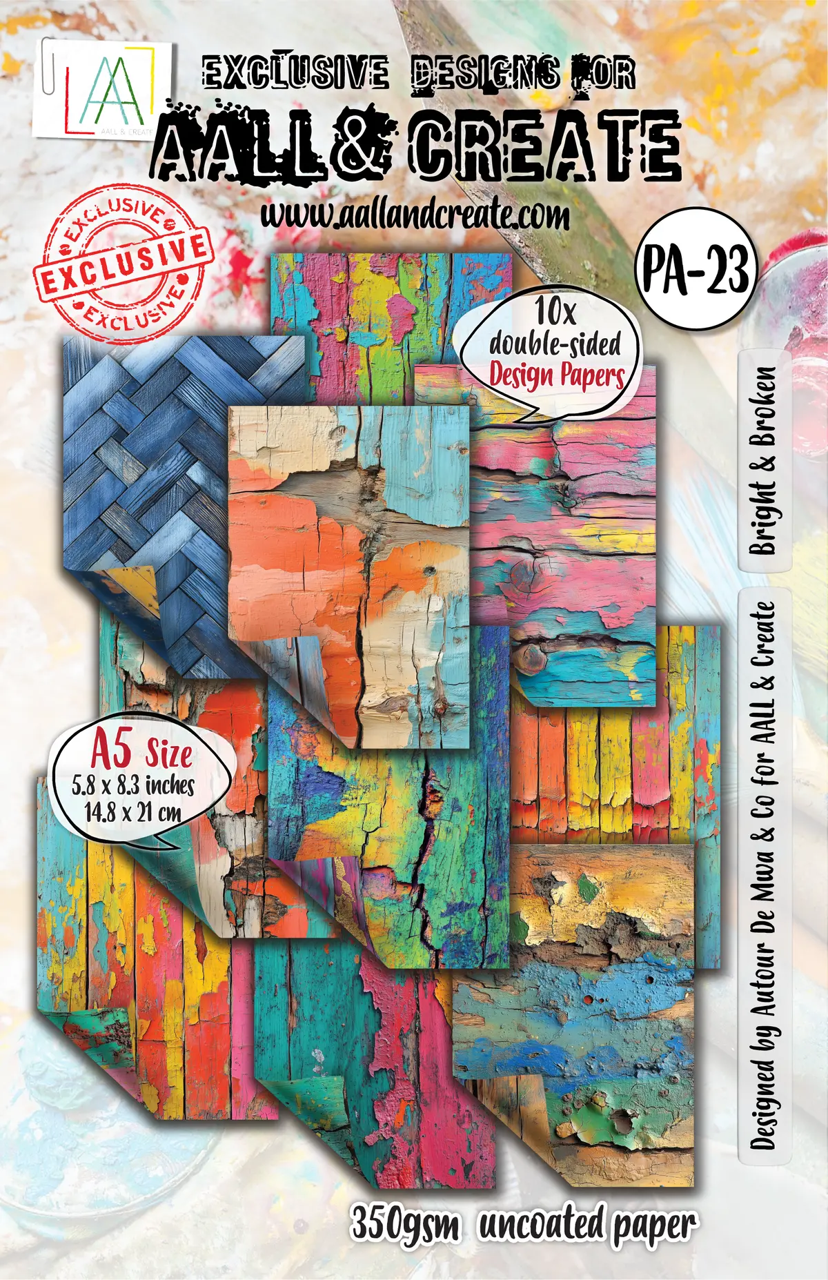 Aall And Create - A5 Design Paper - Bright & Broken 1