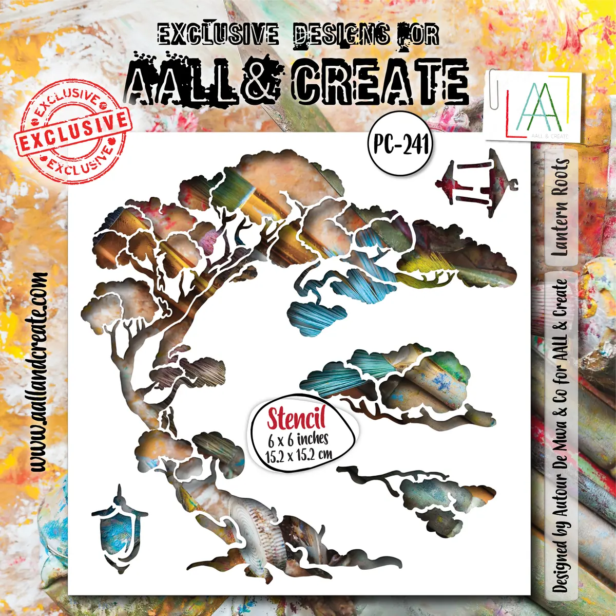 Aall And Create - 6"X6" Stencil - Lantern Roots 1