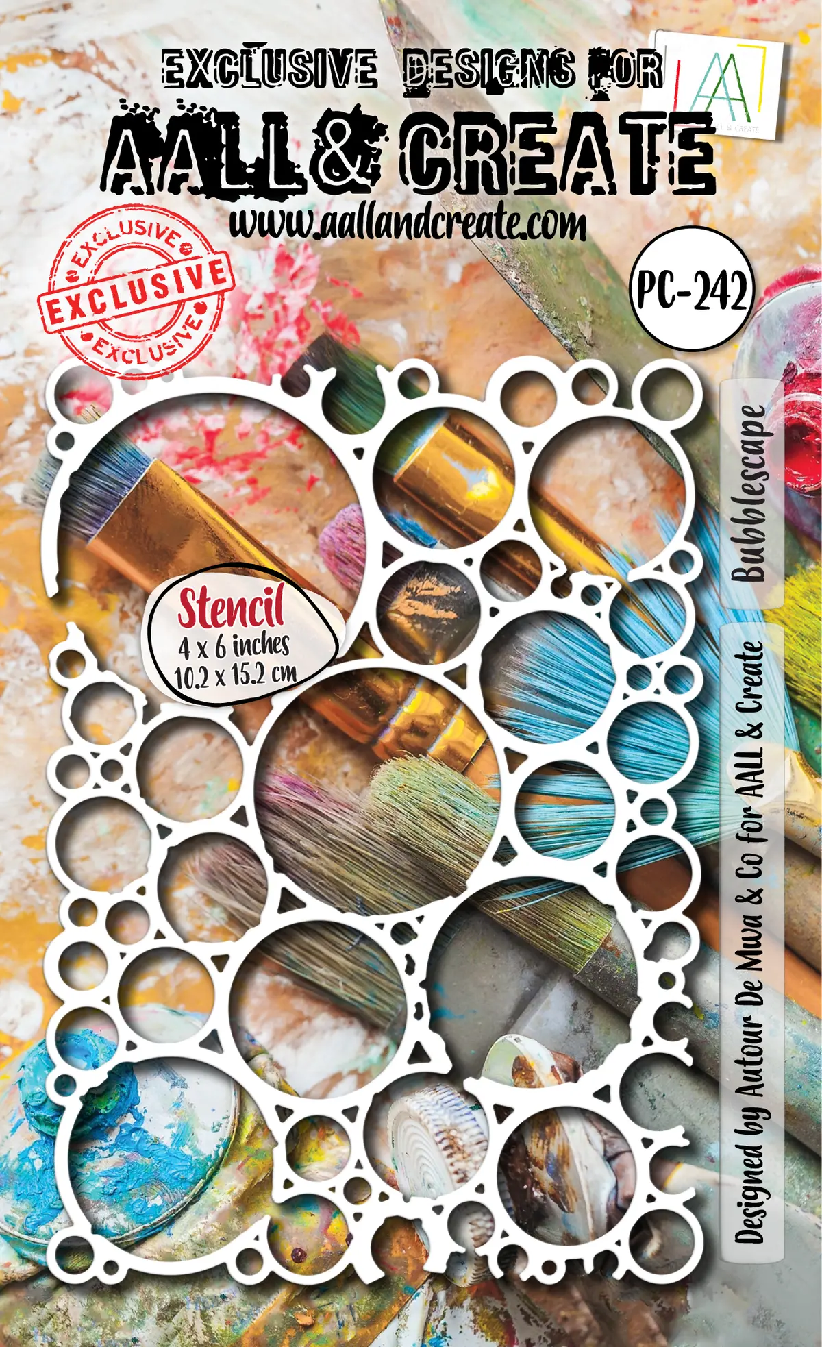 Aall And Create - 4"X6" Stencil - Bubblescape 1