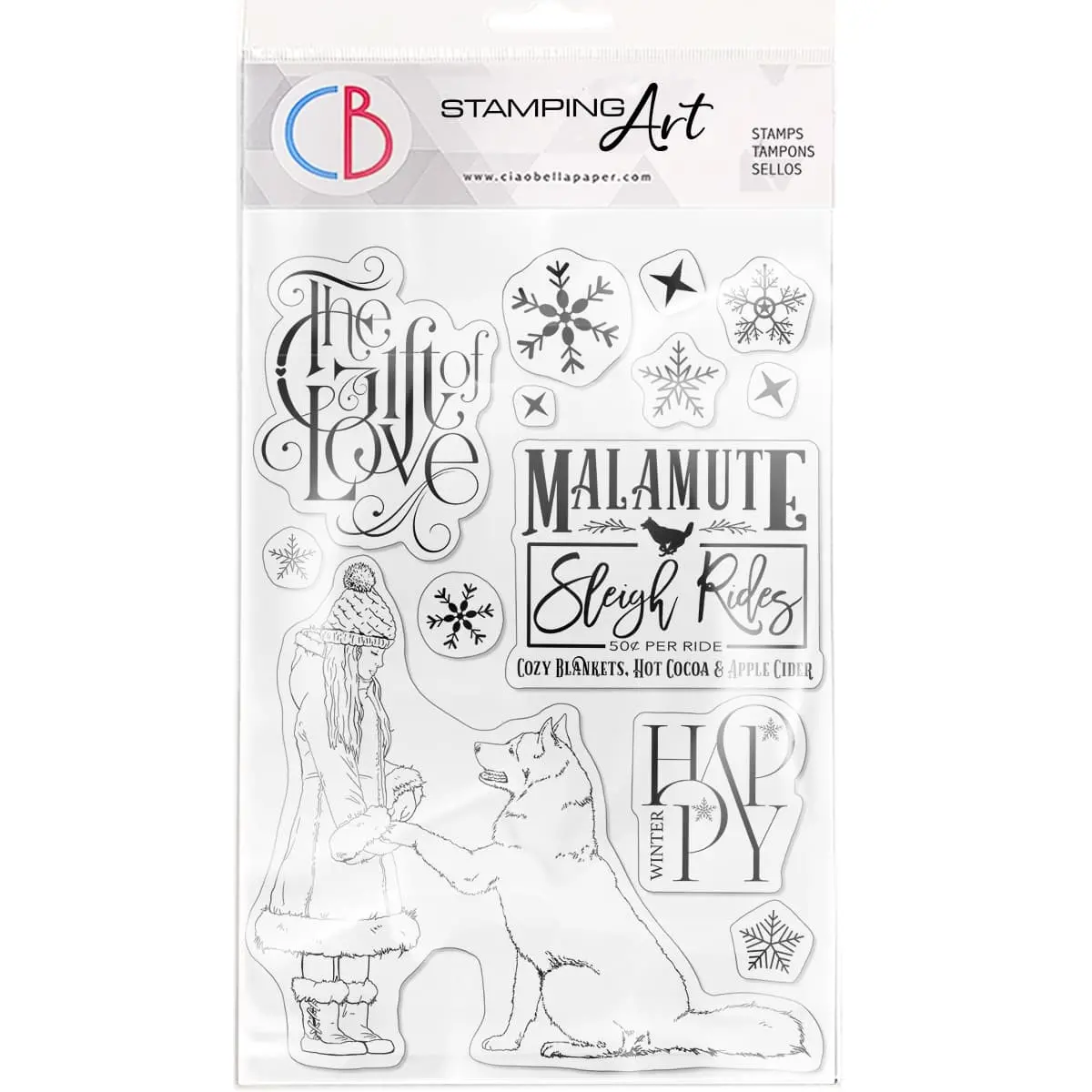 Ciao Bella Clear Stamp Set 6"X8" The Gift Of Love 1