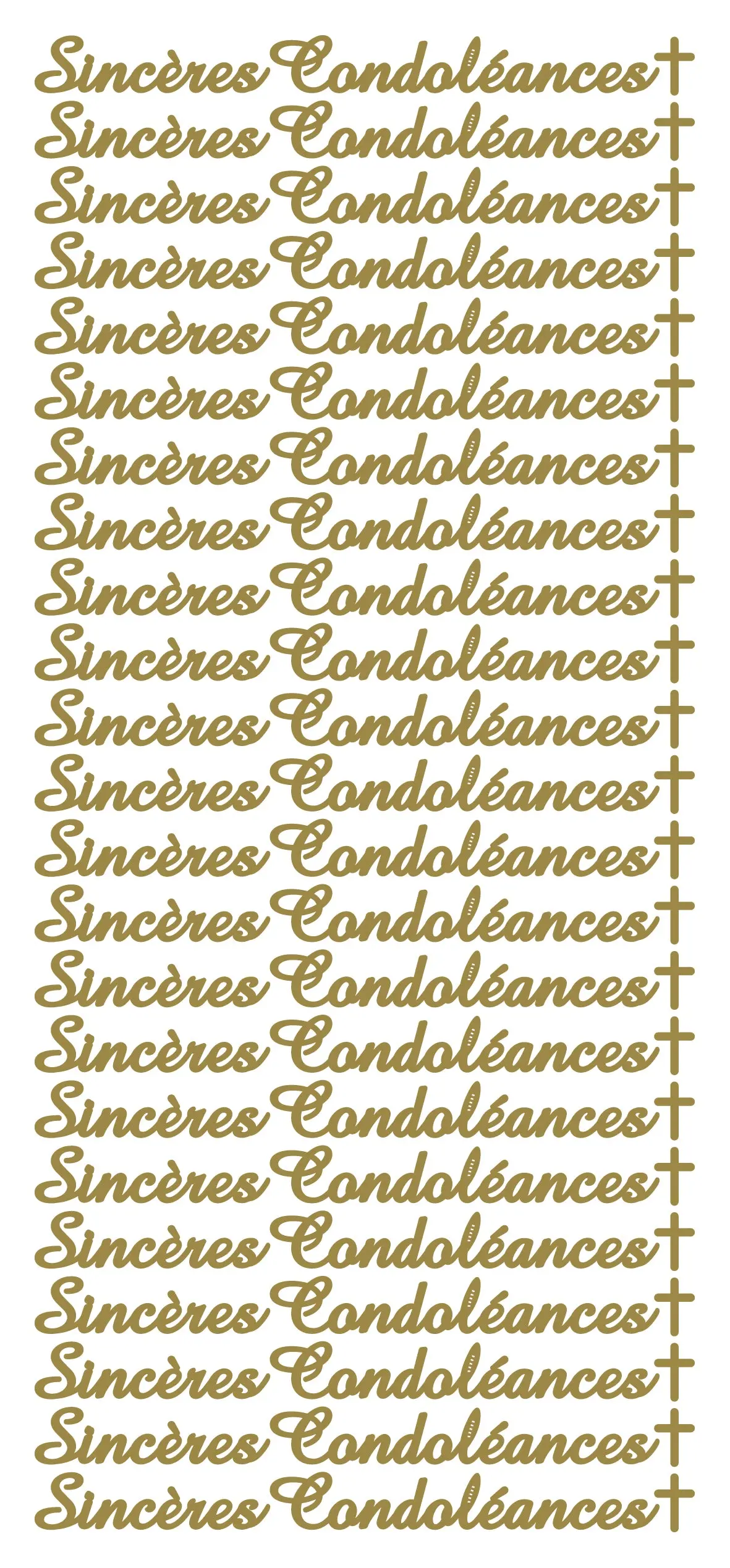 Peel Off Stickers - Sincères Condoléances 1