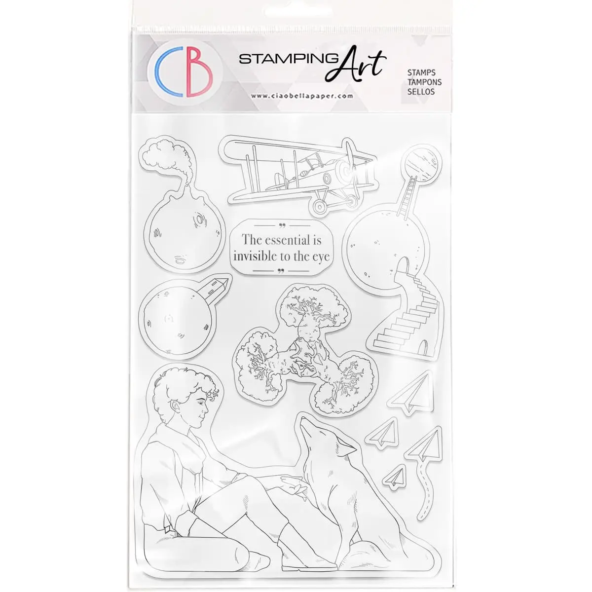 Ciao Bella Clear Stamp Set 6"X8" The Essential Is Invisible 1
