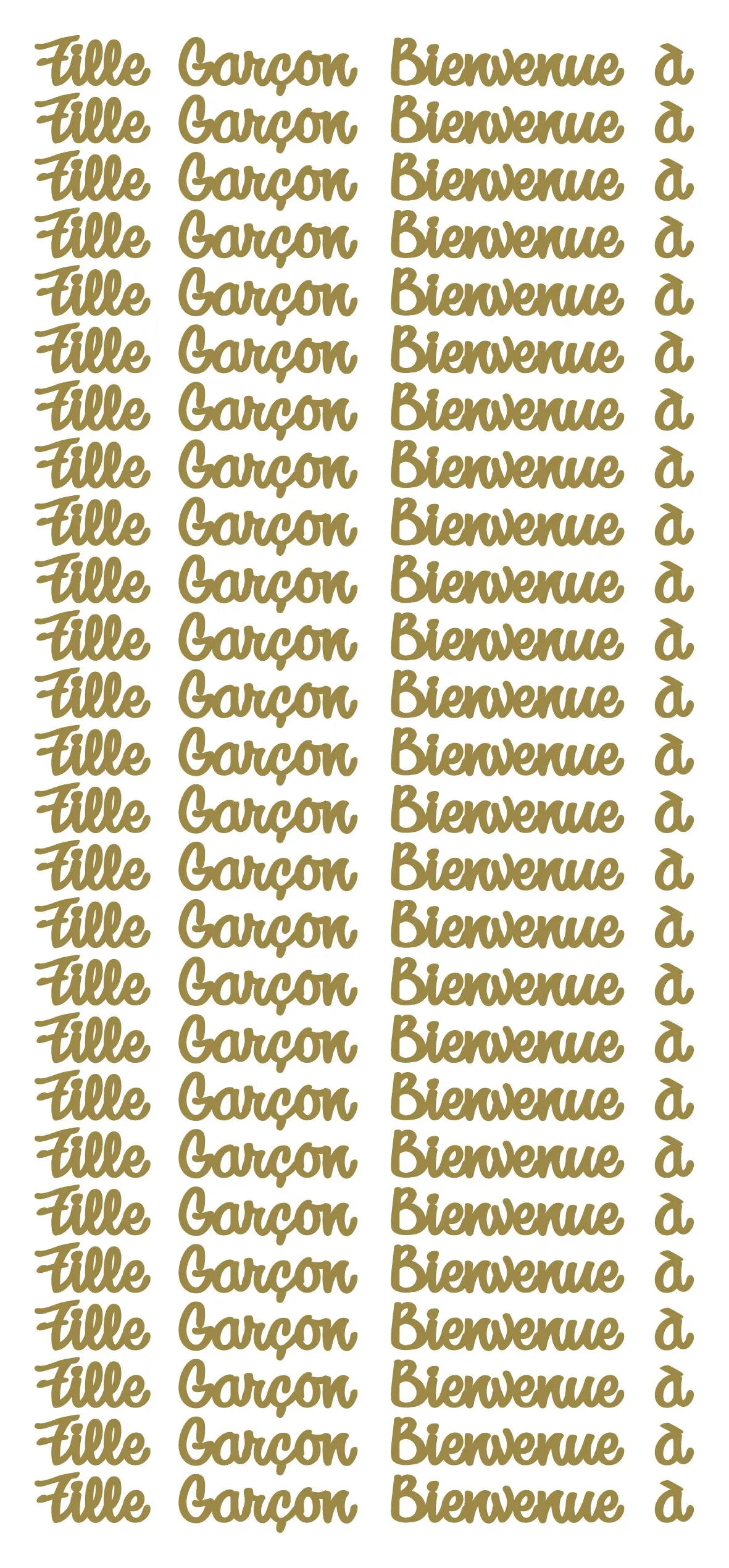 Peel Off Stickers - Fille Garçon Bienvenue 1
