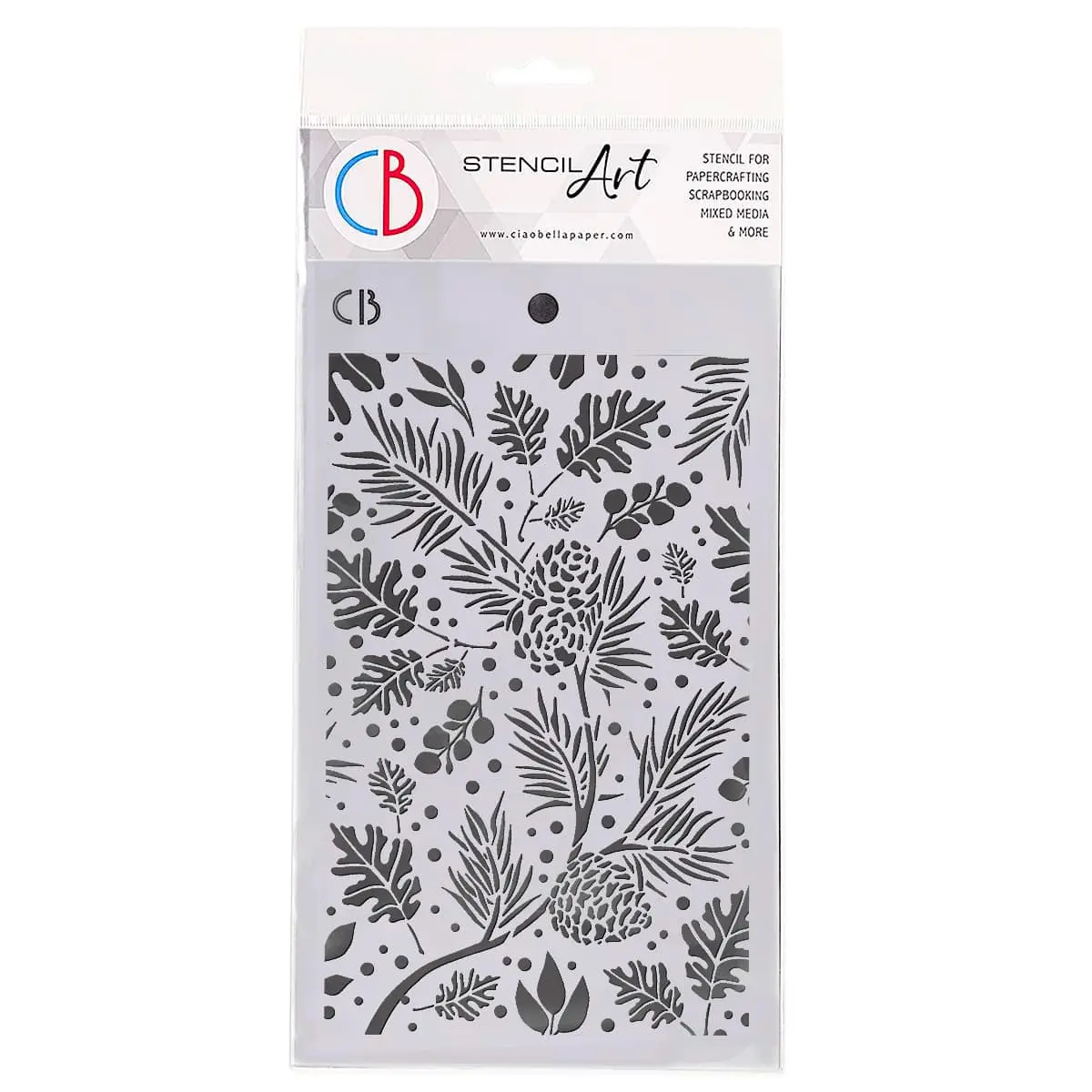 Ciao Bella Texture Stencil 5"X8" Autumn Leaves 1