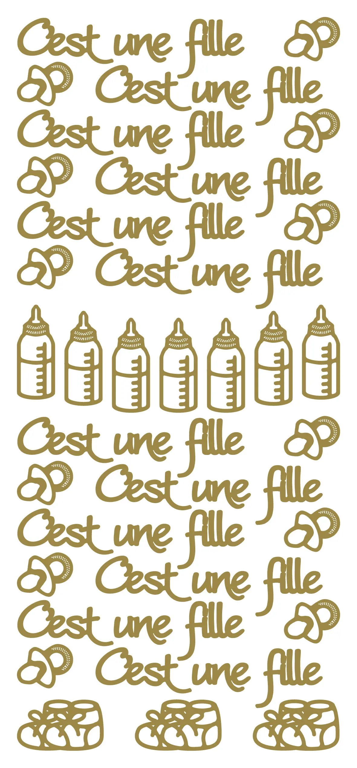 Peel Off Stickers - C'est Une Fille 1