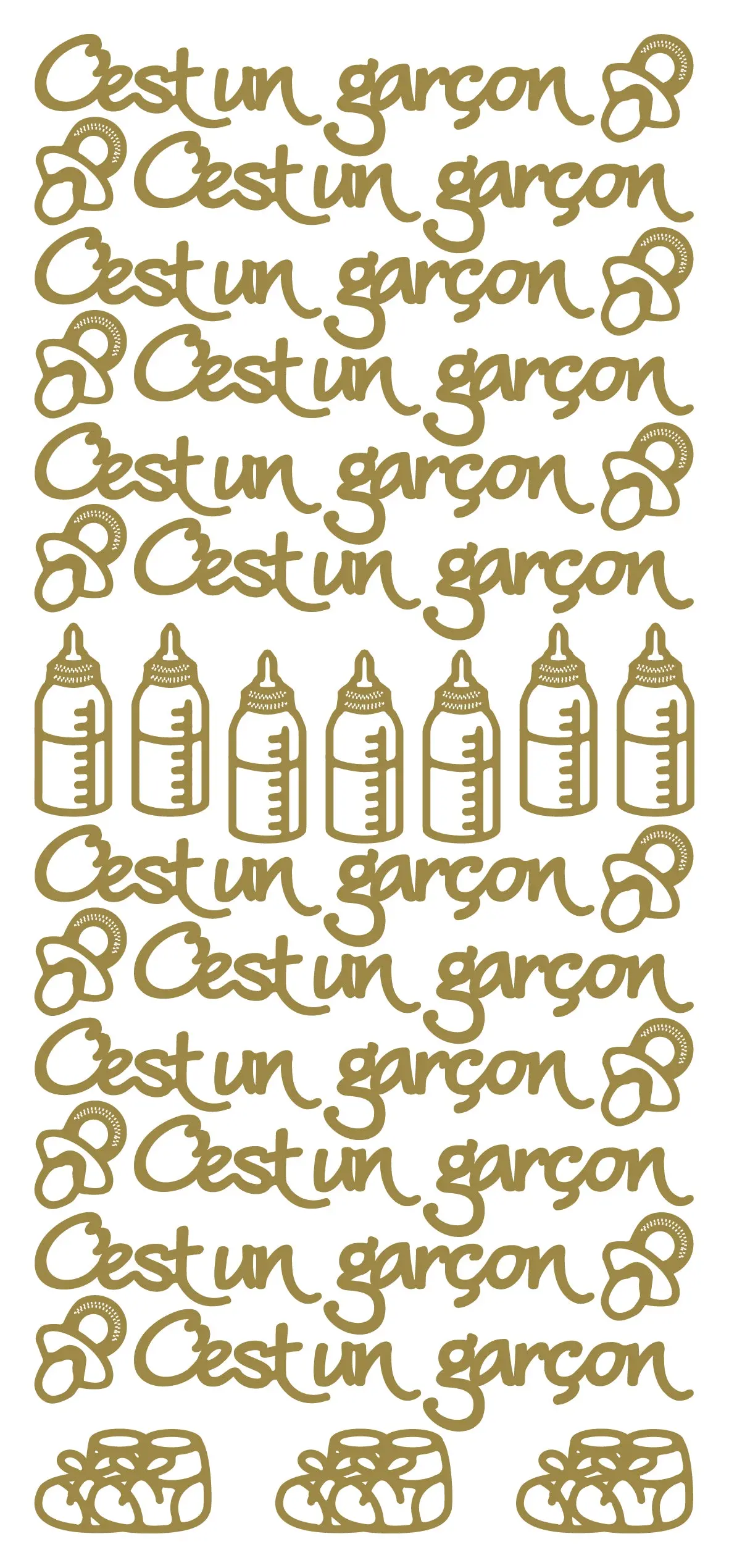 Peel Off Stickers - Cést Un Garçon 1