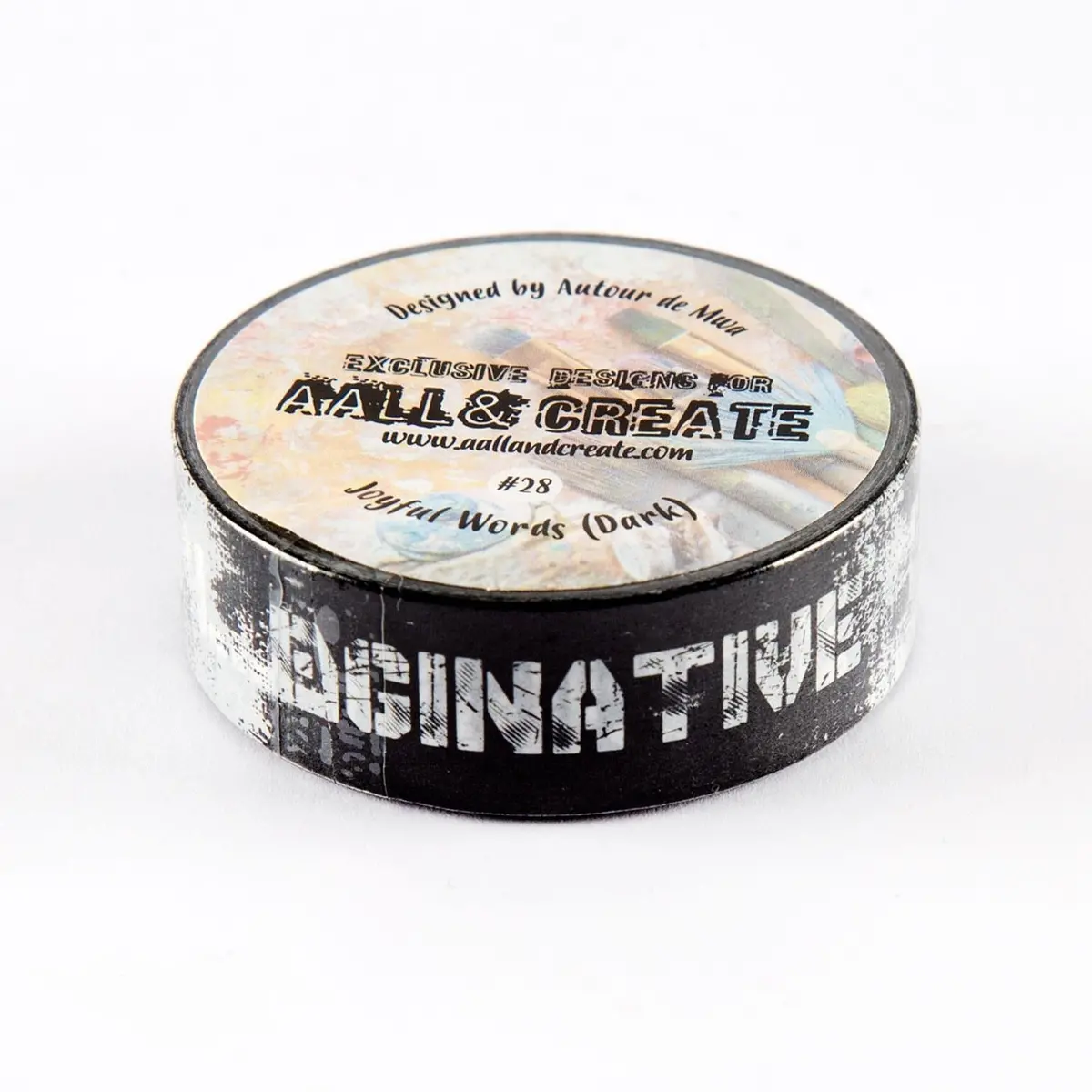 Aall And Create Washi Tape #28 - Joyful Words (Dark) 1