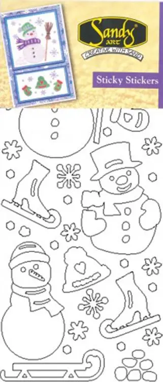 Double Sided Sticky Sticker - Snowman 1