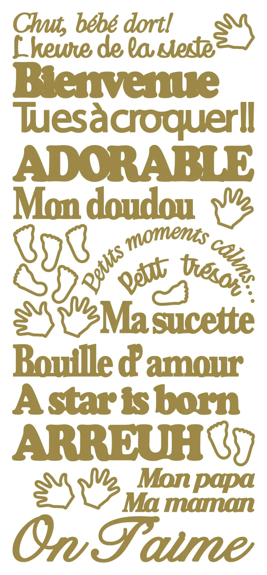 Peel Off Stickers - Chut Bébé Dort 1