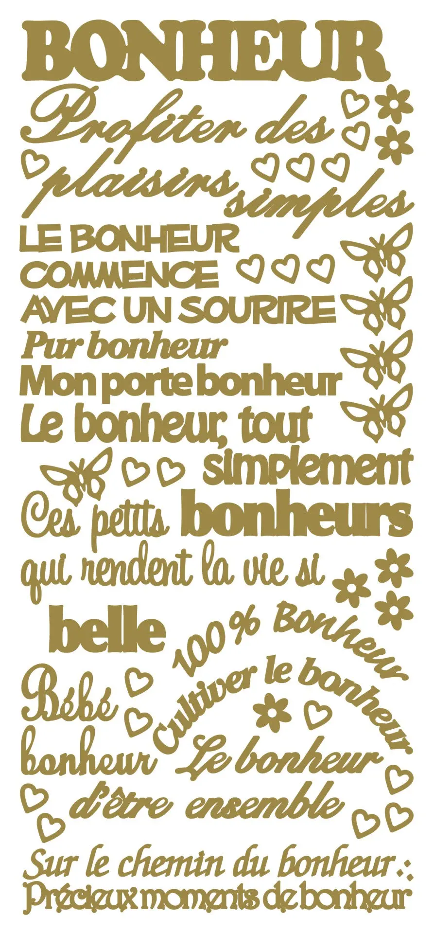 Peel Off Stickers - Bonheur 1
