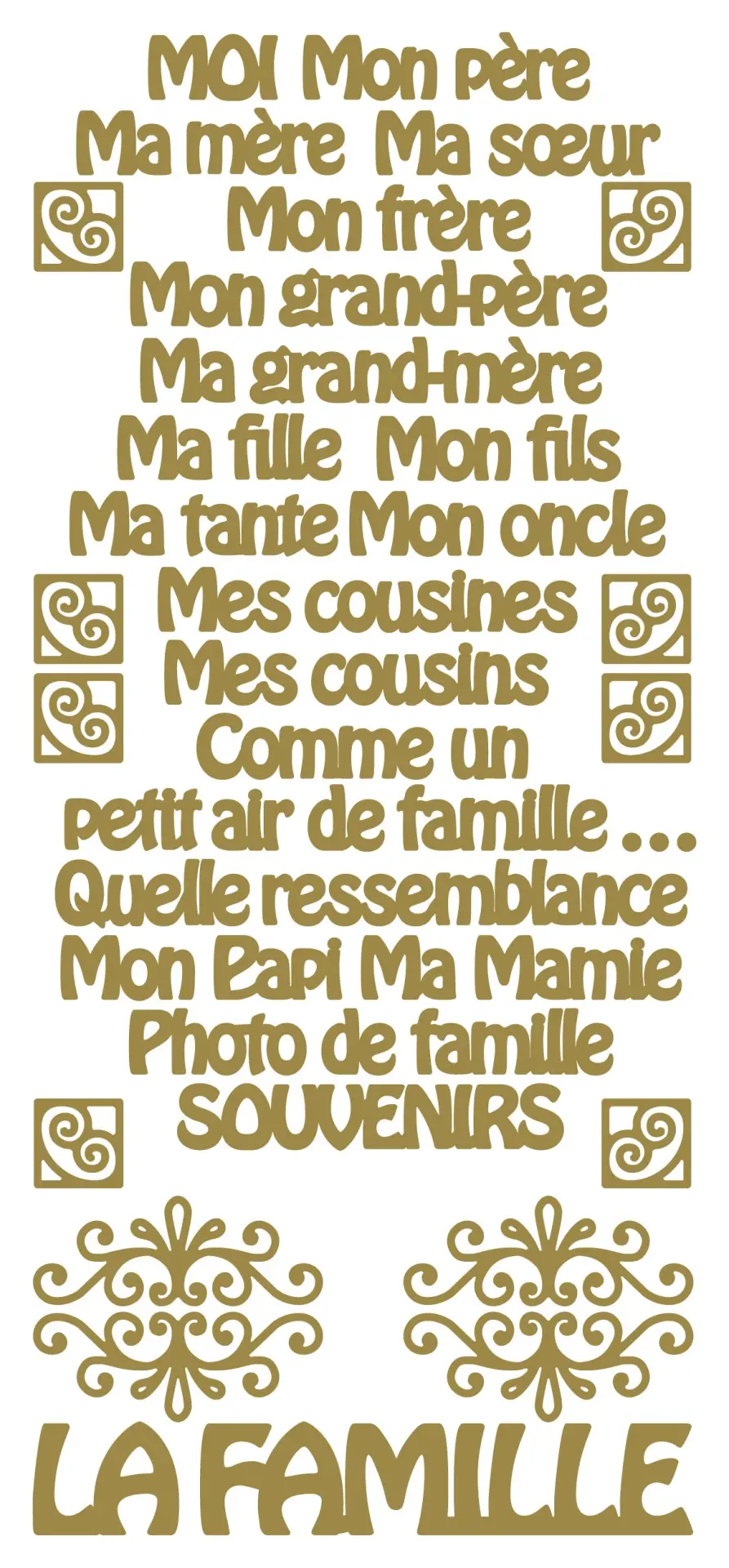 Peel Off Stickers - La Famille 1