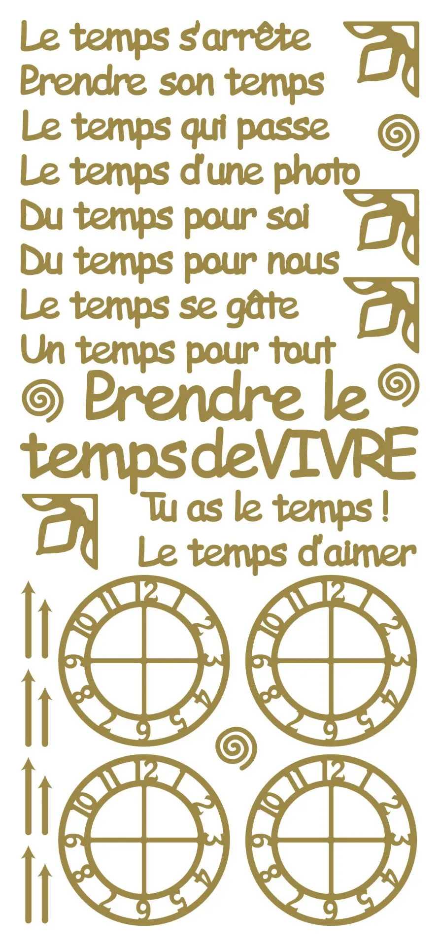 Peel Off Stickers - Le Temps S'arrete 1