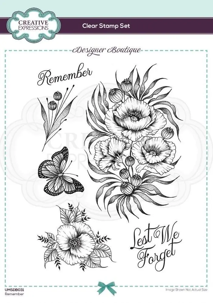 Designer Boutique Collection Remember A5 Clear Stamp Set 1