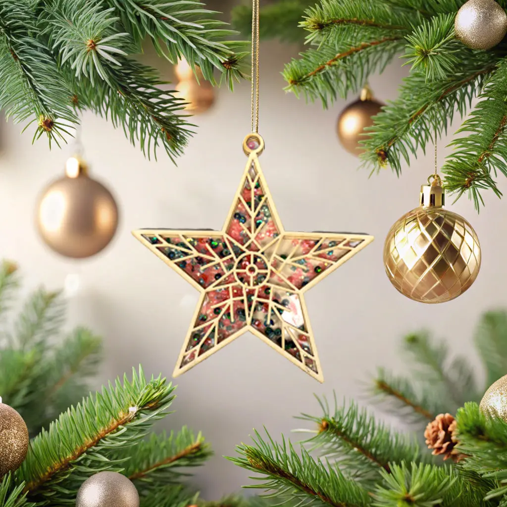 Craftreat 3D Shaker Chipboard - Star 1