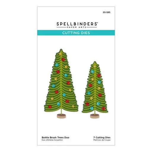 Bottle Brush Trees Duo Etched Dies From The Classic Christmas Collection 1