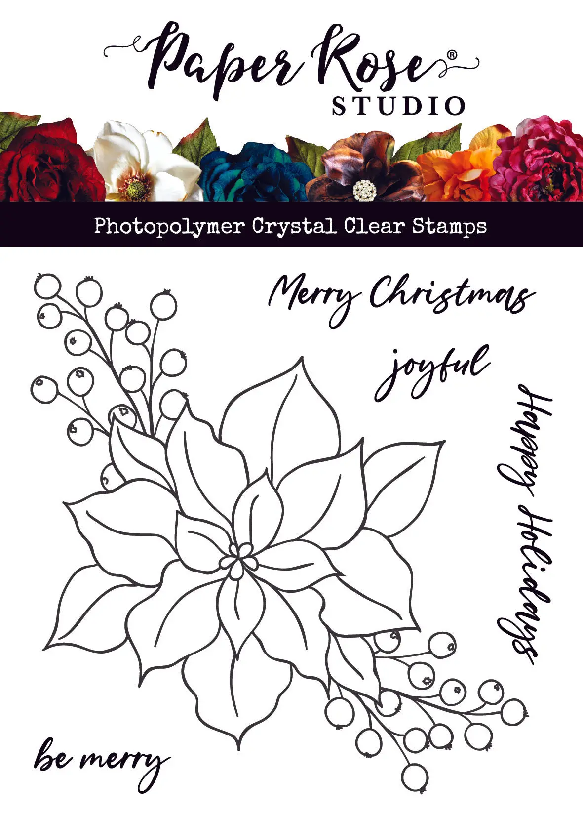 Christmas Poinsettia Clear Stamp Set 30303 1
