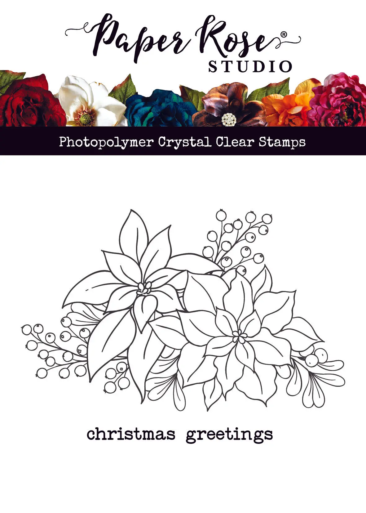 Poinsettia Bouquet Clear Stamp Set 30306 1
