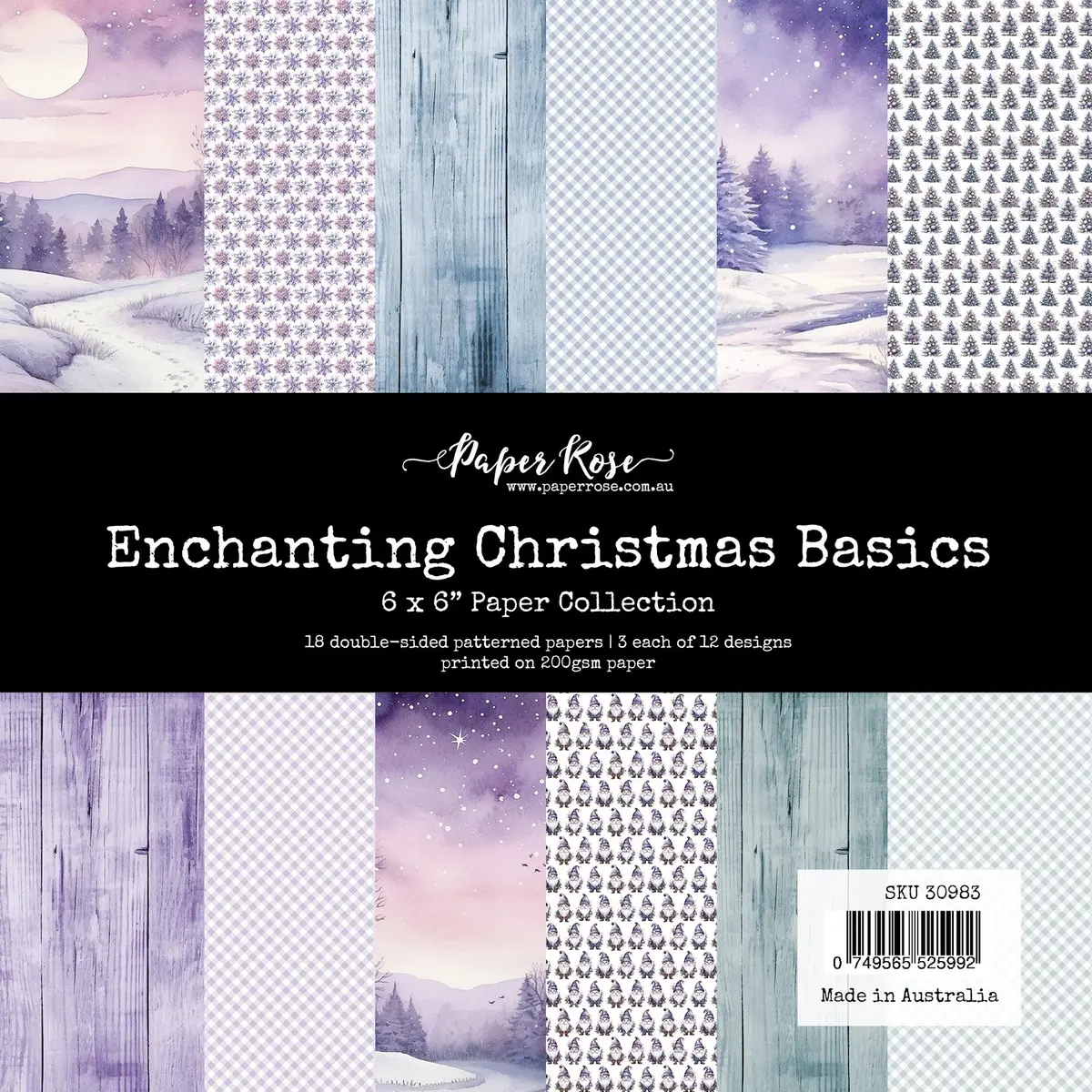 Enchanting Christmas Basics 6X6 Paper Collection 1