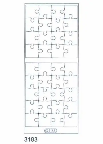 Deco Stickers - Clear Puzzle Pieces 1