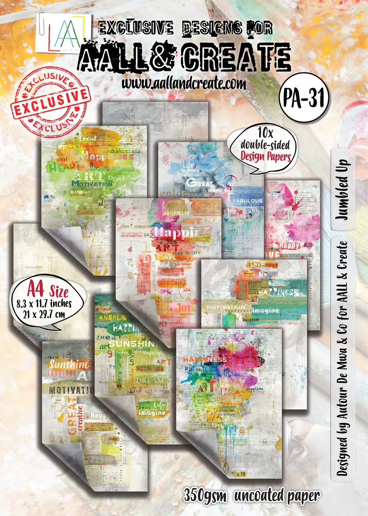Aall And Create - A4 Design Paper - Jumbled Up 1