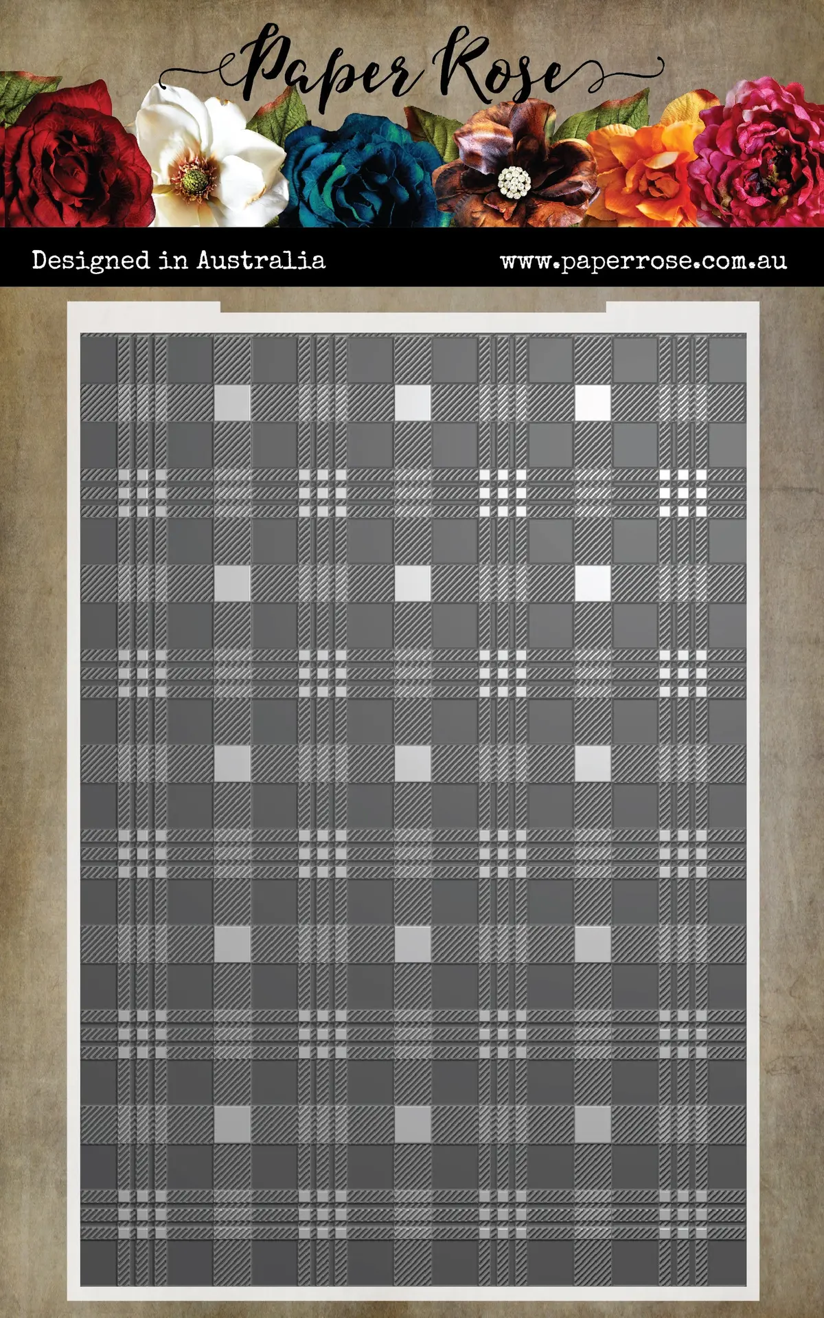 Winter Plaid 3D Embossing Folder 32289 1