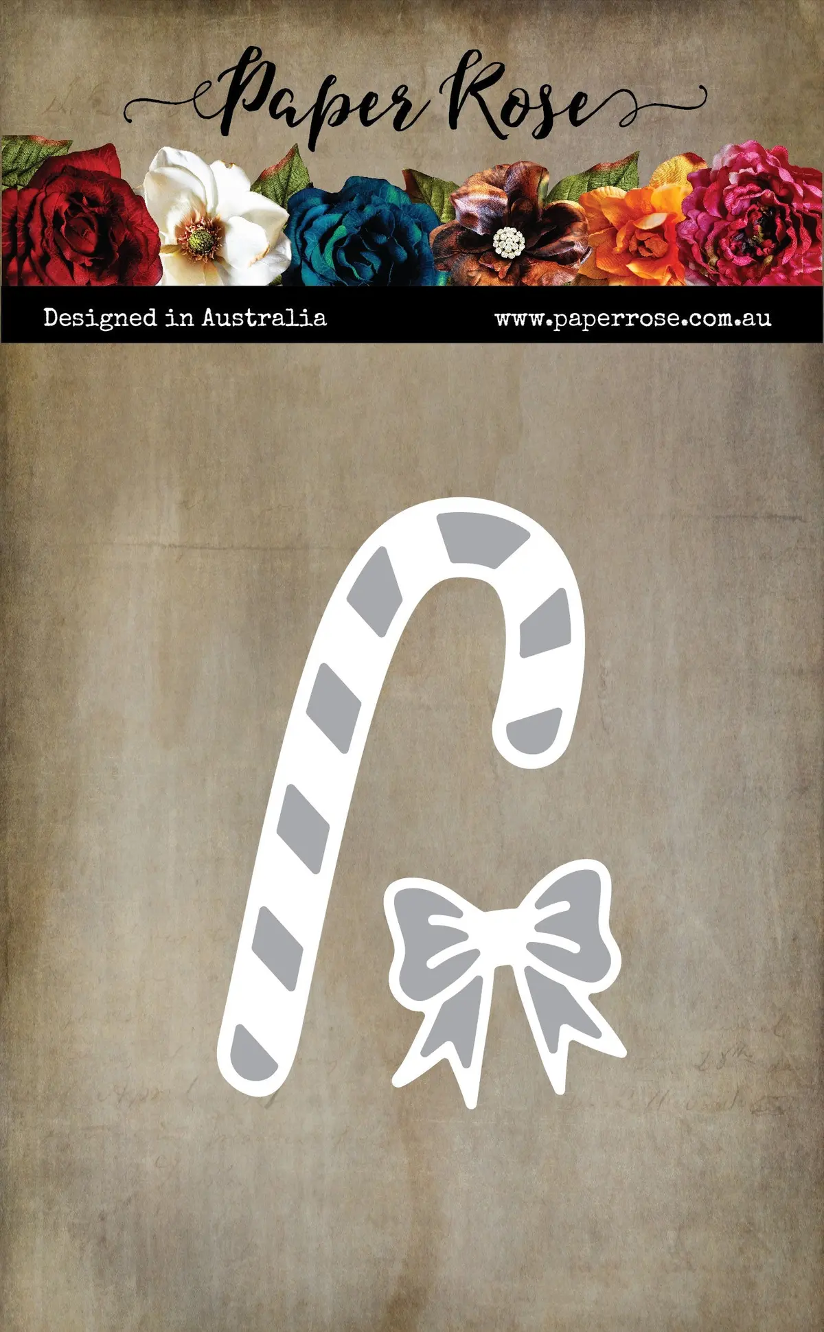 Candy Cane With Bow Add On Large Metal Cutting Die 32493 1