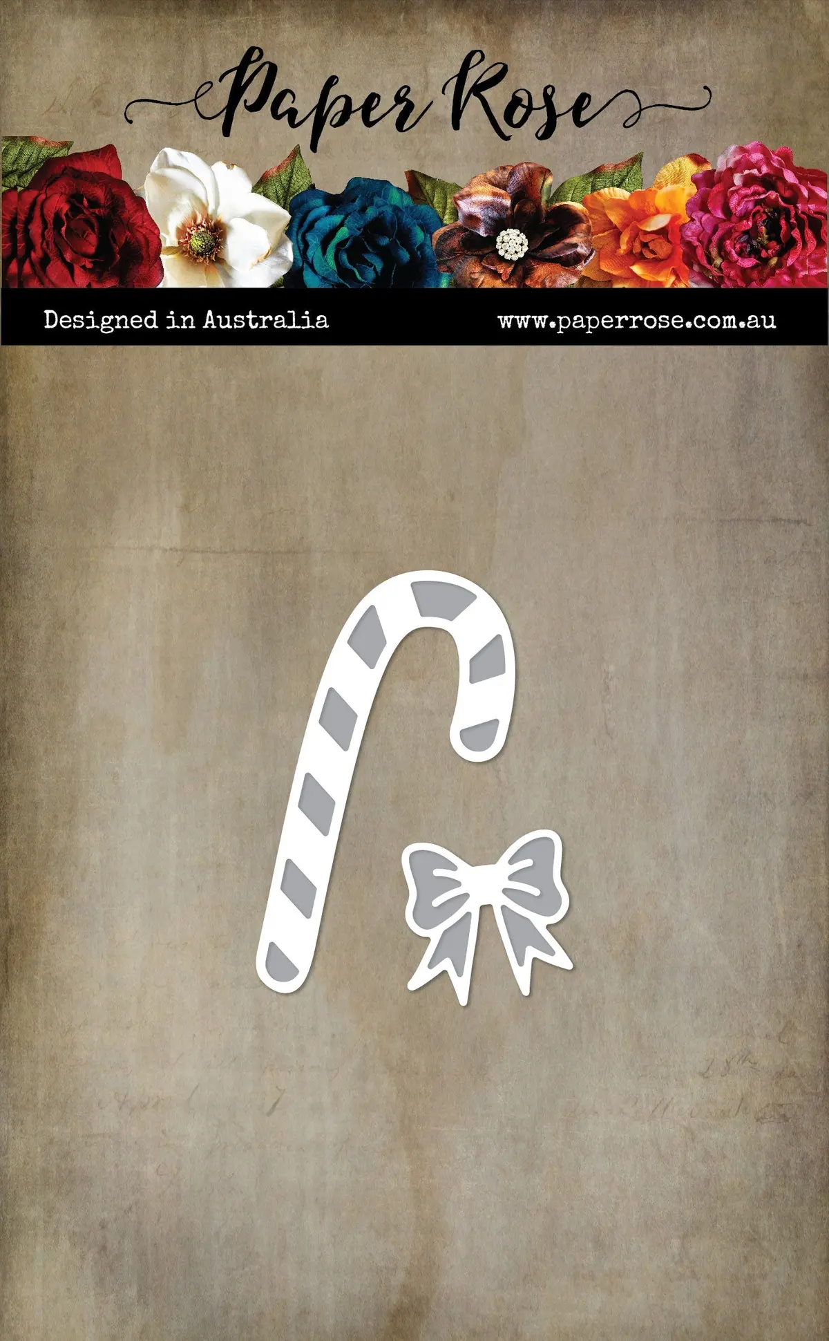 Candy Cane With Bow Add On Small Metal Cutting Die 32496 1