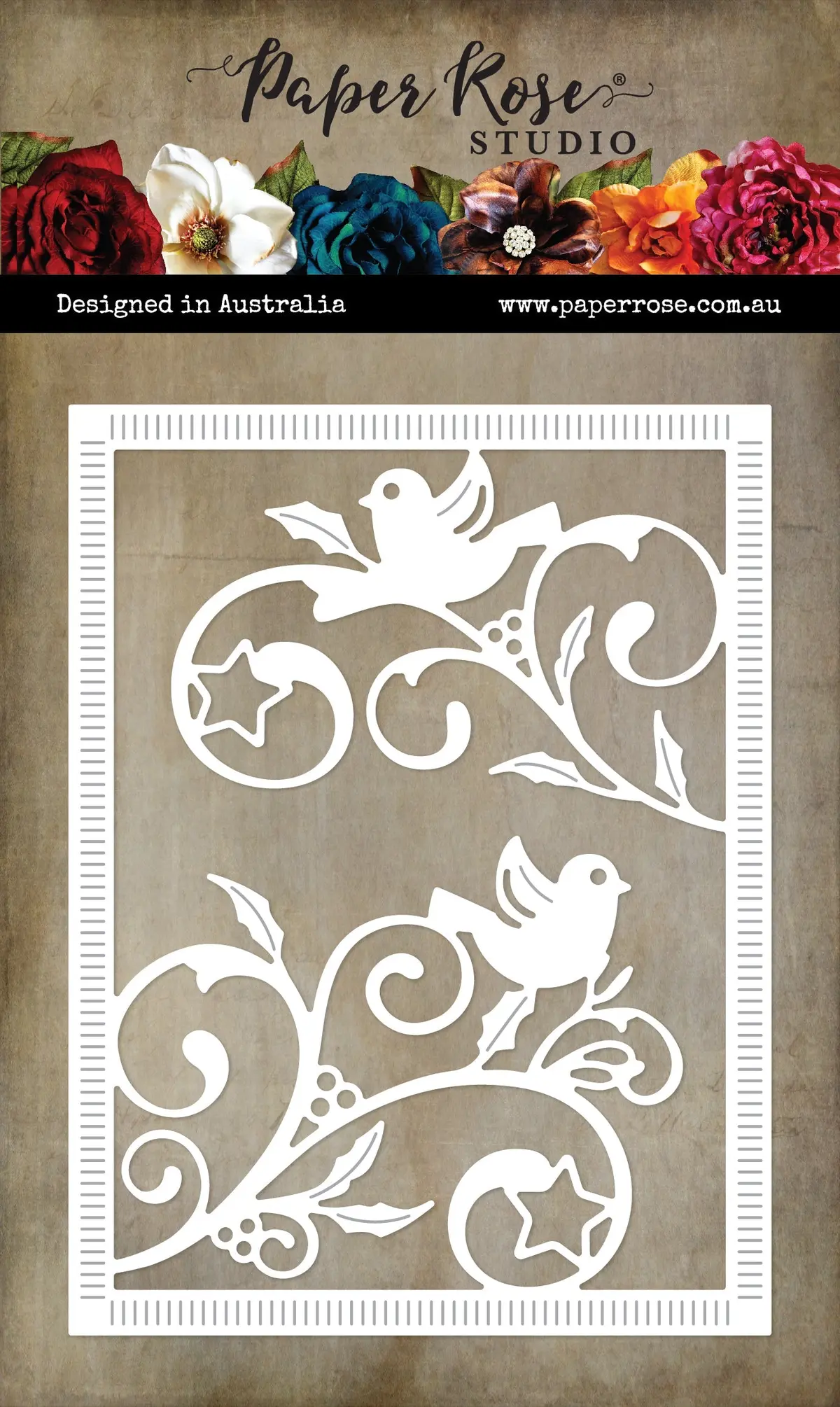 White Dove & Flourish Coverplate Metal Cutting Die 32592 1