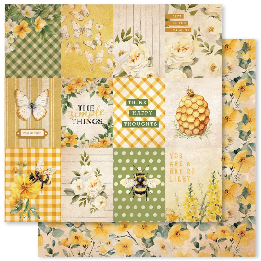Bees & Butterflies C 12 X 12 Paper (12 Pc Bulk Pack) 33546 1