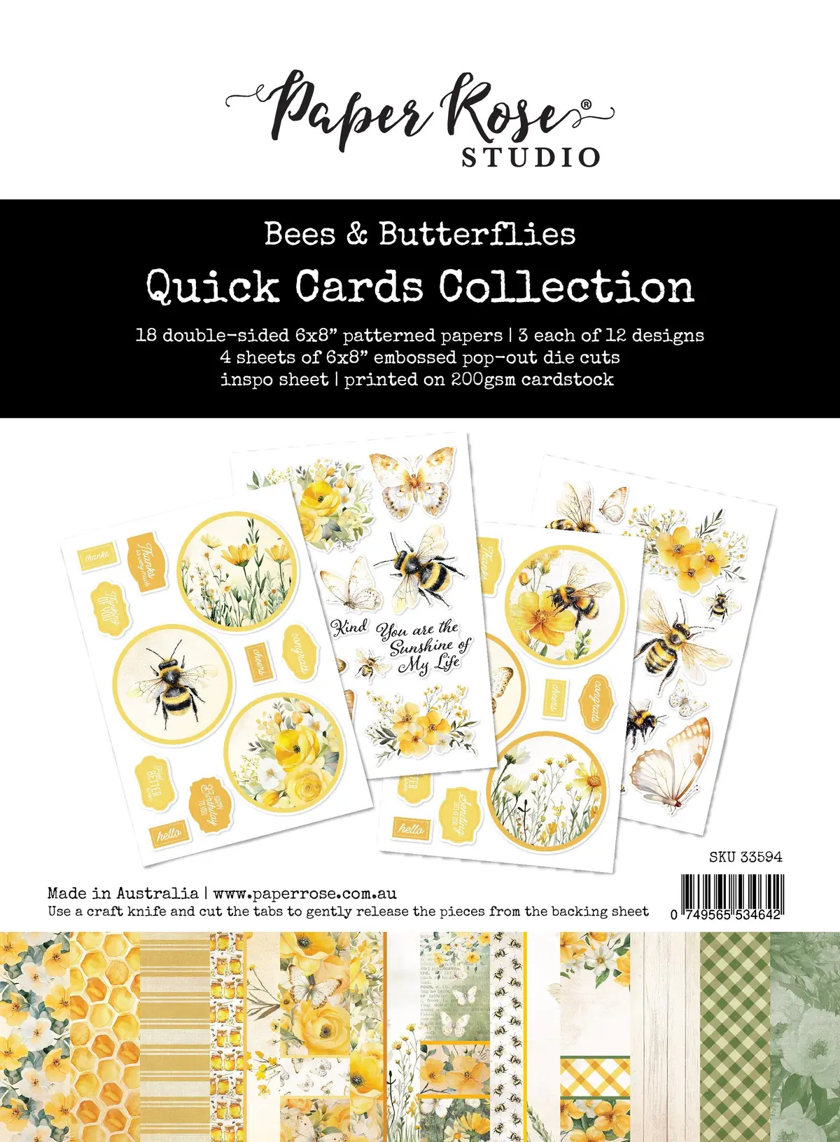 Bees & Butterflies Quick Cards Kit 33594 1