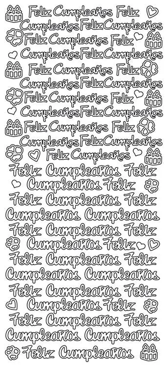 Peel-Off Stickers - Feliz Cumpleanos 1