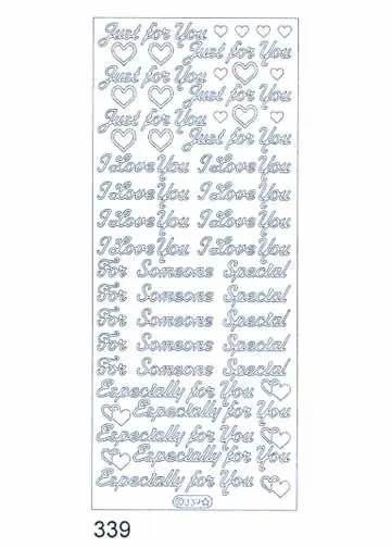 Deco Stickers - Just For You/I Love You 1