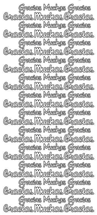 Peel-Off Stickers - Muchas Gracias 1