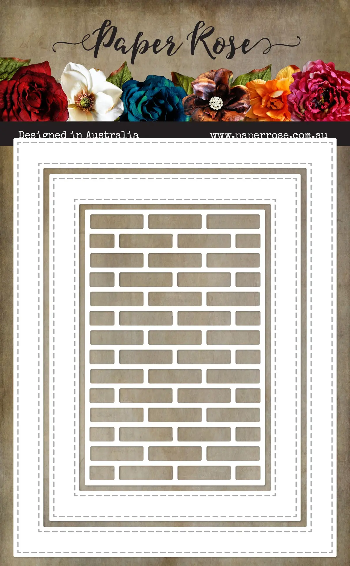 Stitched Rectangle Frames Usa - Brick Wall 34482 1