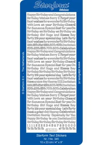 Deco Stickers - Multi Saying Stickers 1