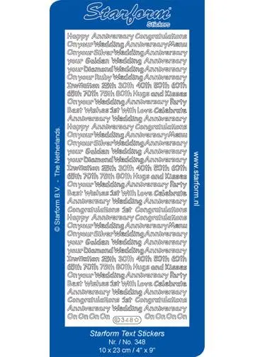 Deco Stickers - Anniversary Sayings 1